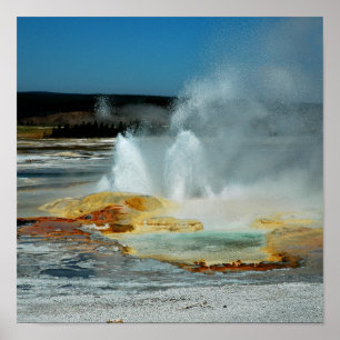 Yellowstone Geyser Poster