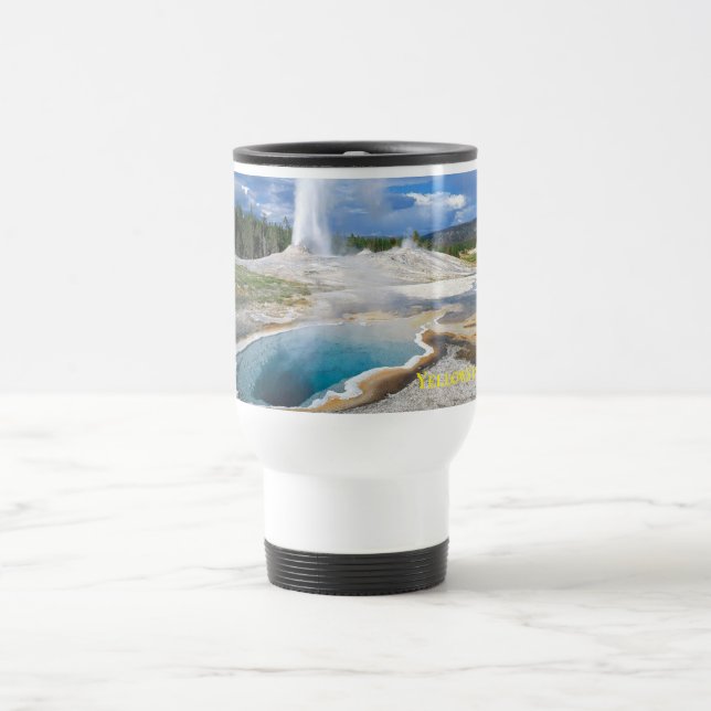 Yellowstone Geyser Travel Mug (Center)