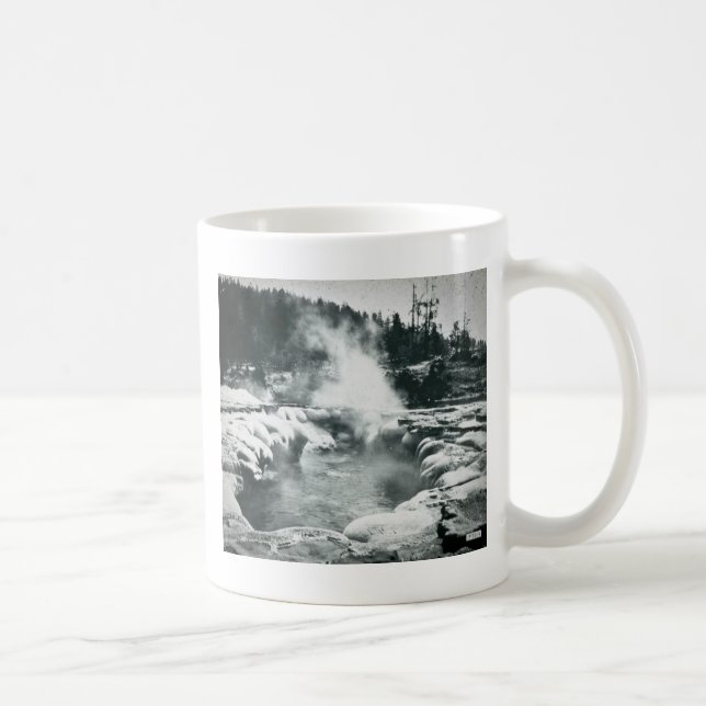 Yellowstone Geyser Vintage Glass Slide Coffee Mug (Right)