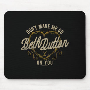 Yellowstone Go Beth On You Barbed Wire Heart Small Mouse Mat