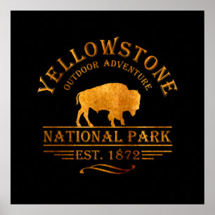 yellowstone golden yellow color poster