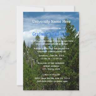 Yellowstone graduation ceremony (convocation) invitation