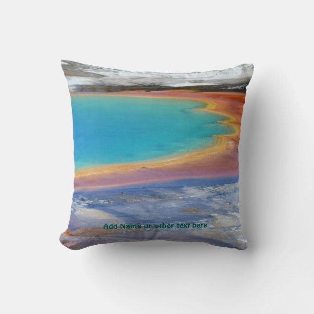 Yellowstone Grand Prismatic Hot Spring - Customise Cushion (Front)