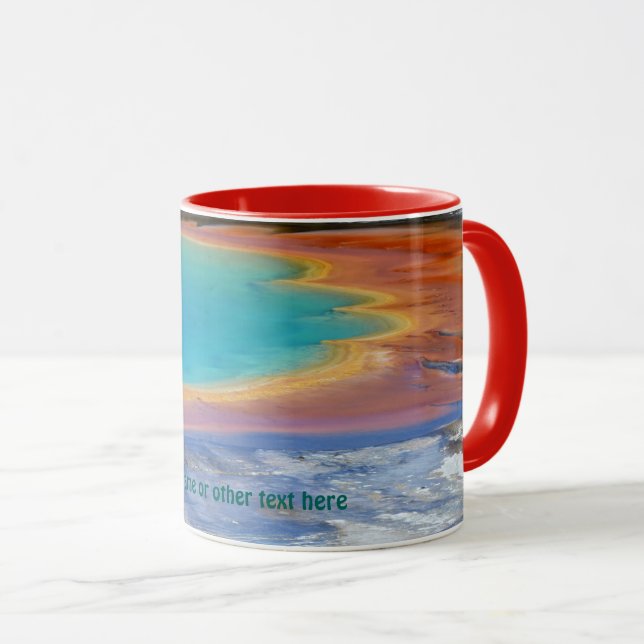 Yellowstone Grand Prismatic Hot Spring - Customise Mug (Front Right)