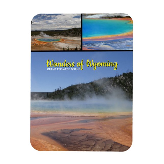 Yellowstone Grand Prismatic Spring Wyoming Magnet (Vertical)