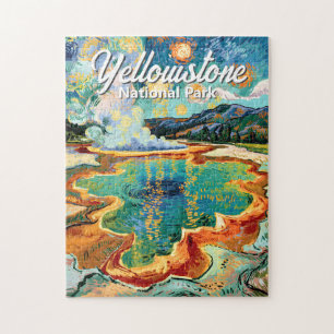 Yellowstone Grand Prismatic Van Gogh Colorful Jigsaw Puzzle