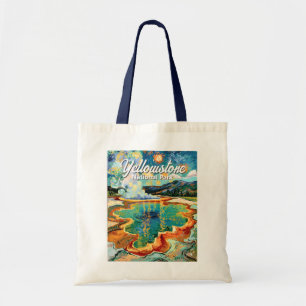 Yellowstone Grand Prismatic Van Gogh Colorful Tote Bag