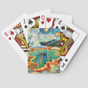 Yellowstone Grand Prismatic Van Gogh Colourful Playing Cards