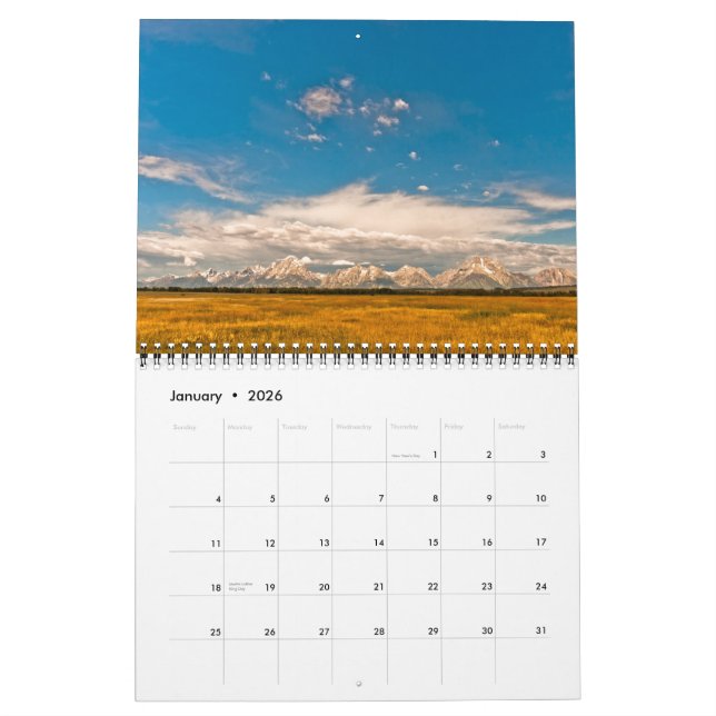 Yellowstone & Grand Teton National Parks 2012 Calendar (Jan 2026)