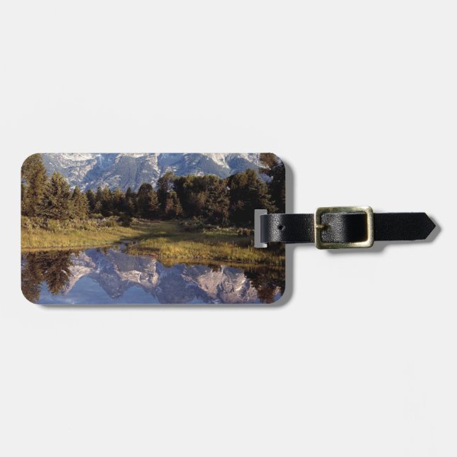 Yellowstone Grand Teton Reflections Luggage Tag (Front Horizontal)