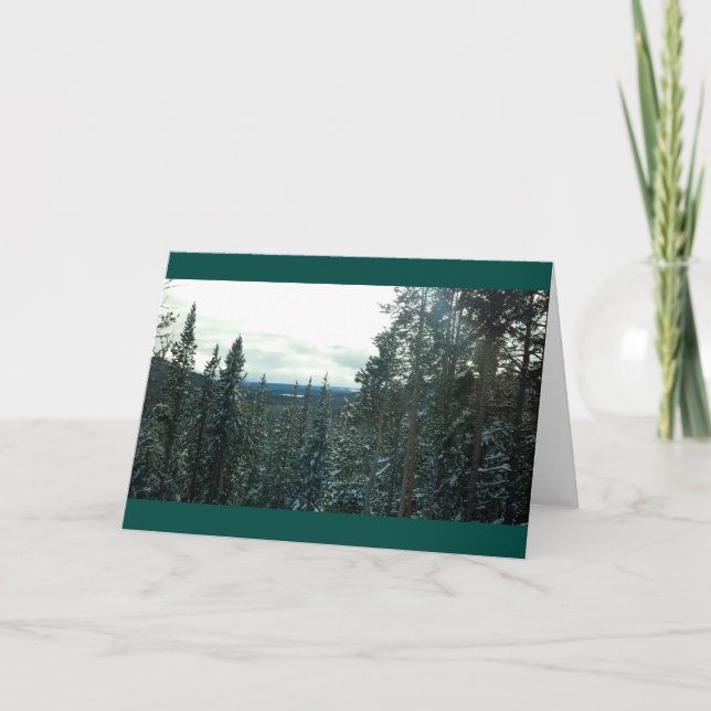 Yellowstone in Winter Christmas or Holidays card (Front)