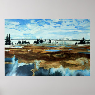 Yellowstone Lake in Winter Poster