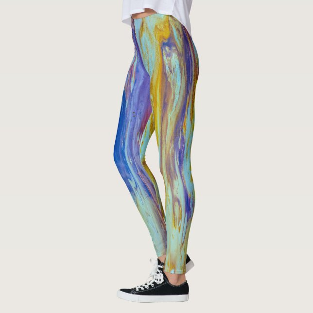 Yellowstone Lava Pool Swirls  Leggings (Left)