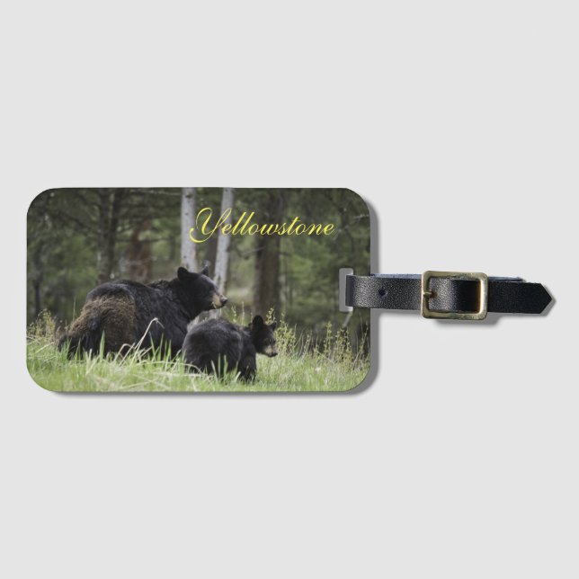 Yellowstone Luggage Tag-Bear Luggage Tag (Front Horizontal)