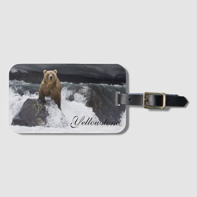 Yellowstone Luggage Tag-Bear Luggage Tag (Front Horizontal)