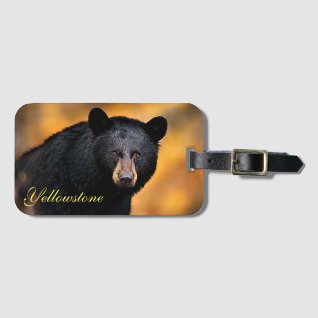 Yellowstone Luggage Tag-Bear Tag (Front Horizontal)