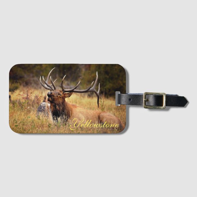 Yellowstone Luggage Tag-Elk Tag (Front Horizontal)