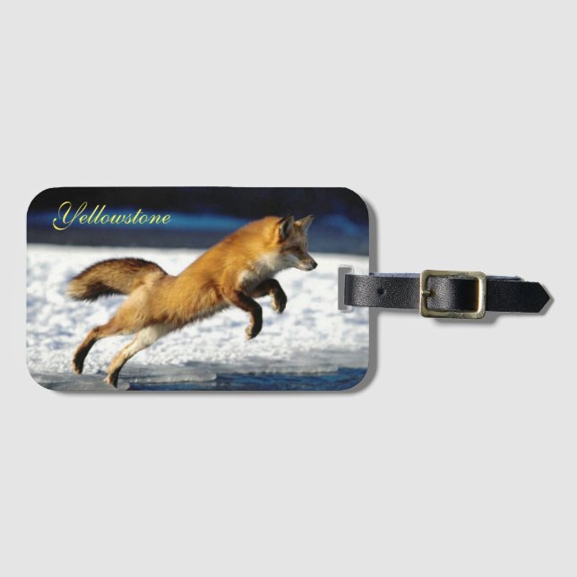 Yellowstone Luggage Tag-Red Fox Luggage Tag (Front Horizontal)