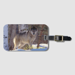 Yellowstone Luggage Tag-Wolf Tag