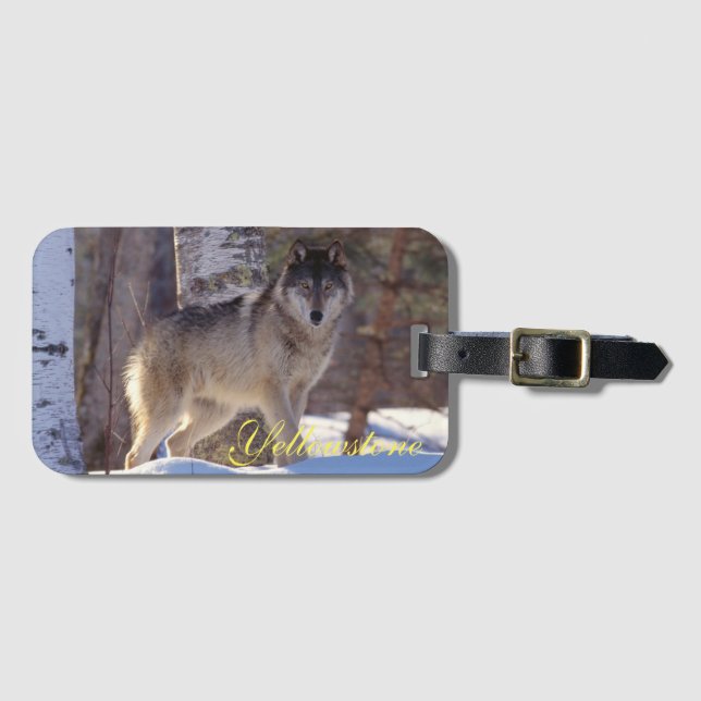 Yellowstone Luggage Tag-Wolf Tag (Front Horizontal)