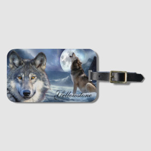 Yellowstone Luggage Tag-Wolf Tag