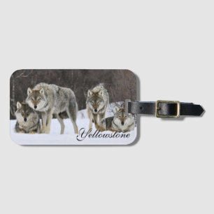 Yellowstone Luggage Tag-Wolves Tag