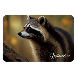 Yellowstone Magnet-Racoon Magnet