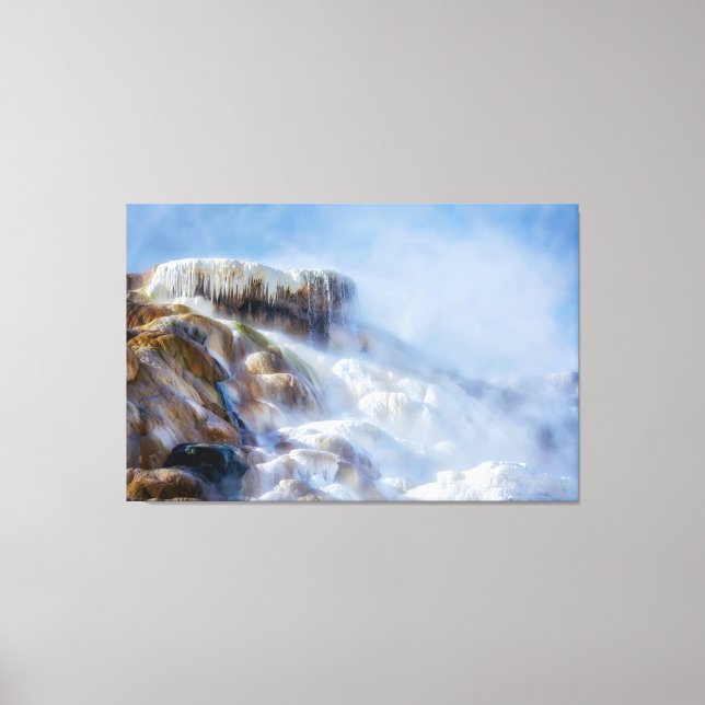  Yellowstone Mammoth Falls Canvas Art (Front)