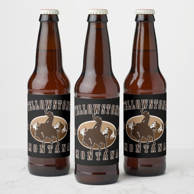 Yellowstone Montana Beer Bottle Label (Bottles)
