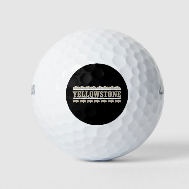 Yellowstone Montana Buffalo Golf Balls (Front)