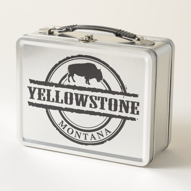 Yellowstone Montana Metal Lunch Box (Front)