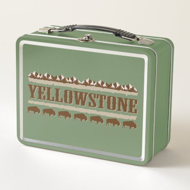 Yellowstone Montana Metal Lunch Box (Front)
