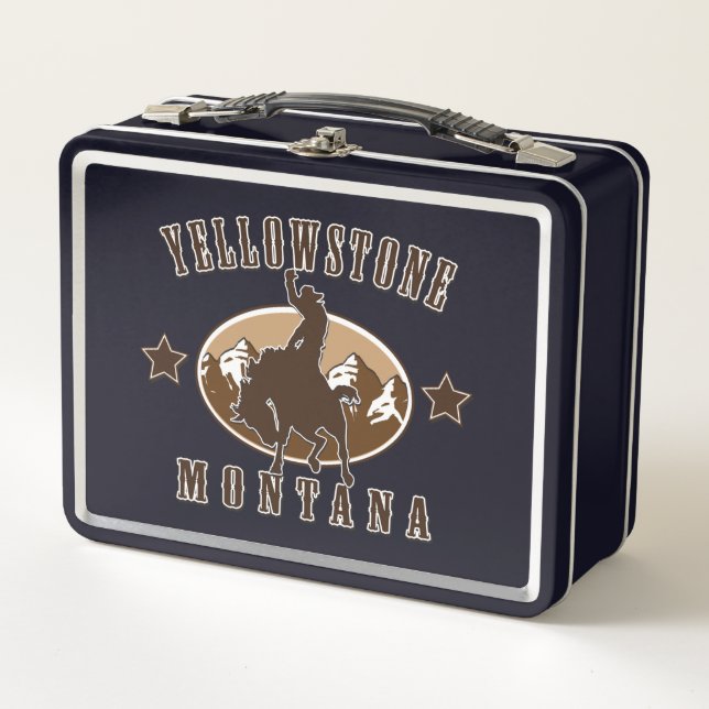 Yellowstone Montana Metal Lunch Box (Front)