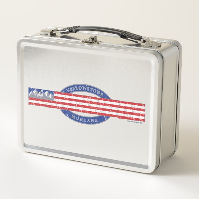 Yellowstone Montana Metal Lunch Box (Front)