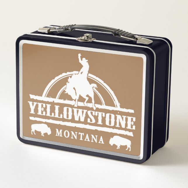 Yellowstone Montana Metal Lunch Box (Front)