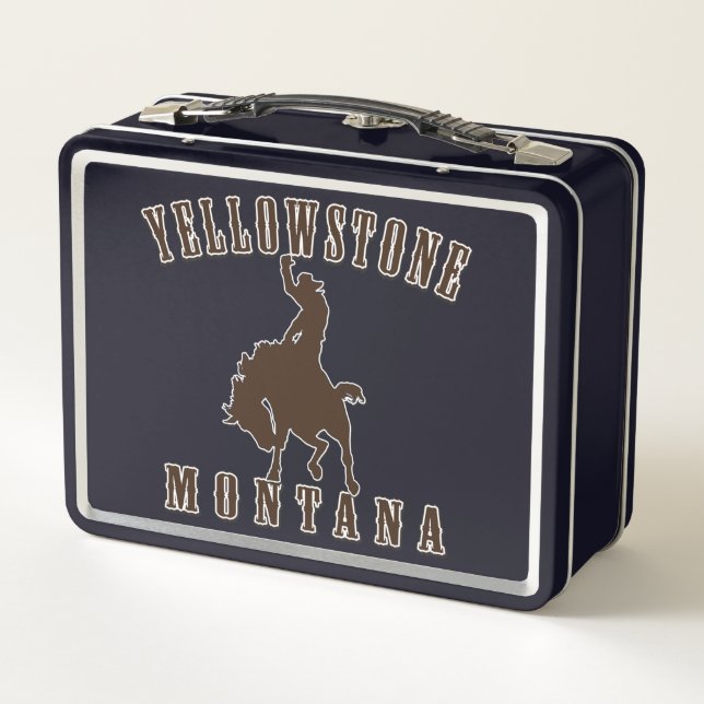 Yellowstone Montana Metal Lunch Box (Back)