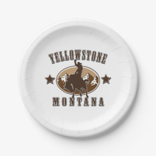 Yellowstone Montana Paper Plate