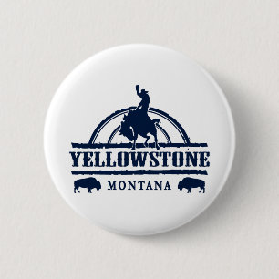 Yellowstone Montana Rodeo Cowboy 6 Cm Round Badge