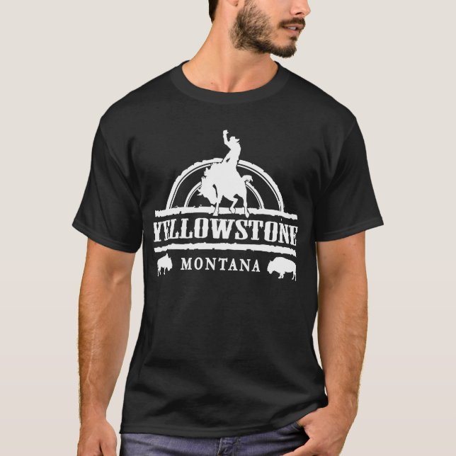 Yellowstone Montana Rodeo Cowboy T-Shirt (Front)
