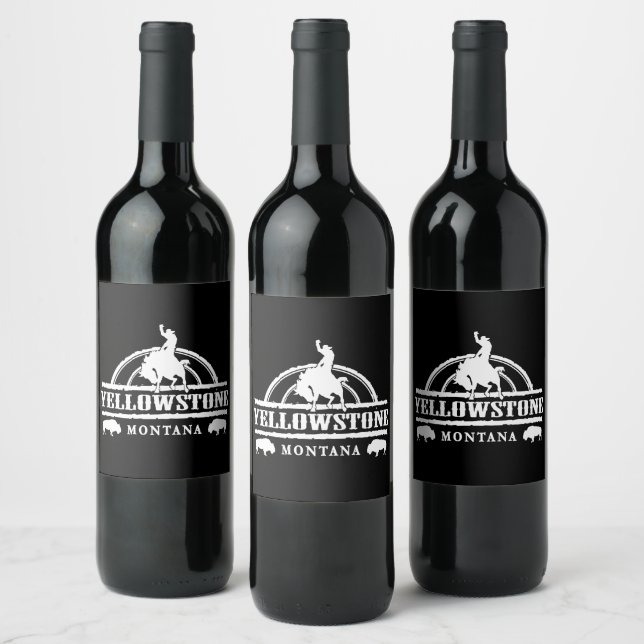 Yellowstone Montana Wine Label (Bottles)