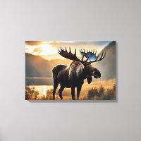   Yellowstone Moose Canvas Art