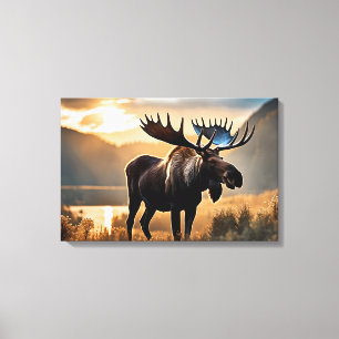   Yellowstone Moose Canvas Art
