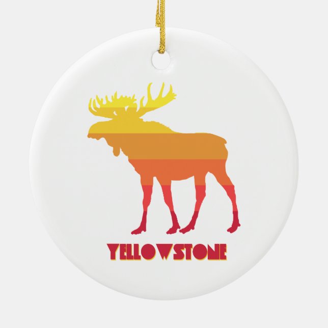 Yellowstone Moose Ceramic Tree Decoration (Back)