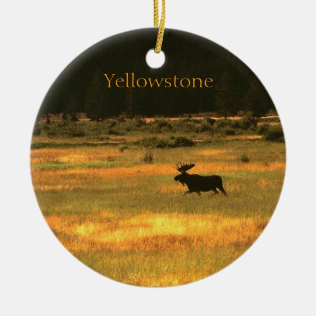 Yellowstone Moose Christmas Ornament (Front)