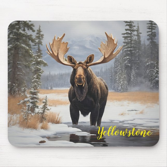 Yellowstone Moose Mouse Pad (Front)