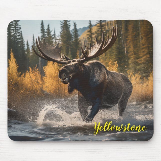 Yellowstone Moose Mouse Pad (Front)
