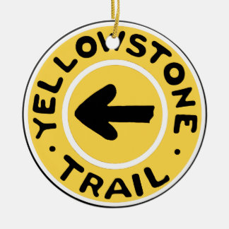 Yellowstone National Auto Trail Ceramic Tree Decoration