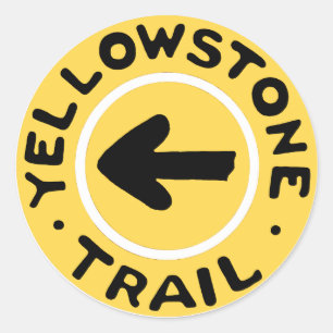 Yellowstone National Auto Trail Classic Round Sticker
