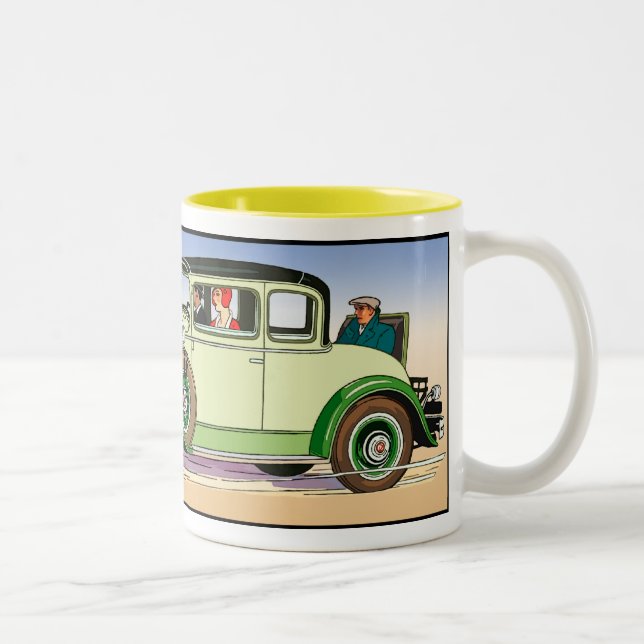 Yellowstone National Auto Trail Two-Tone Coffee Mug (Right)