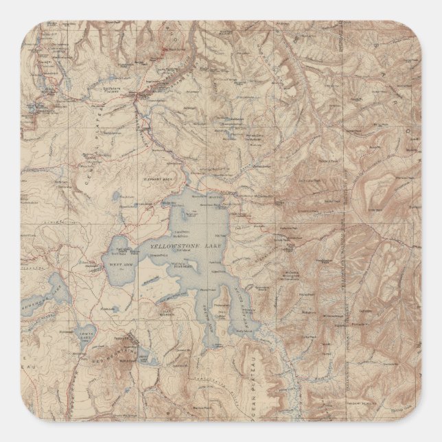 Yellowstone National Park 2 Square Sticker (Front)